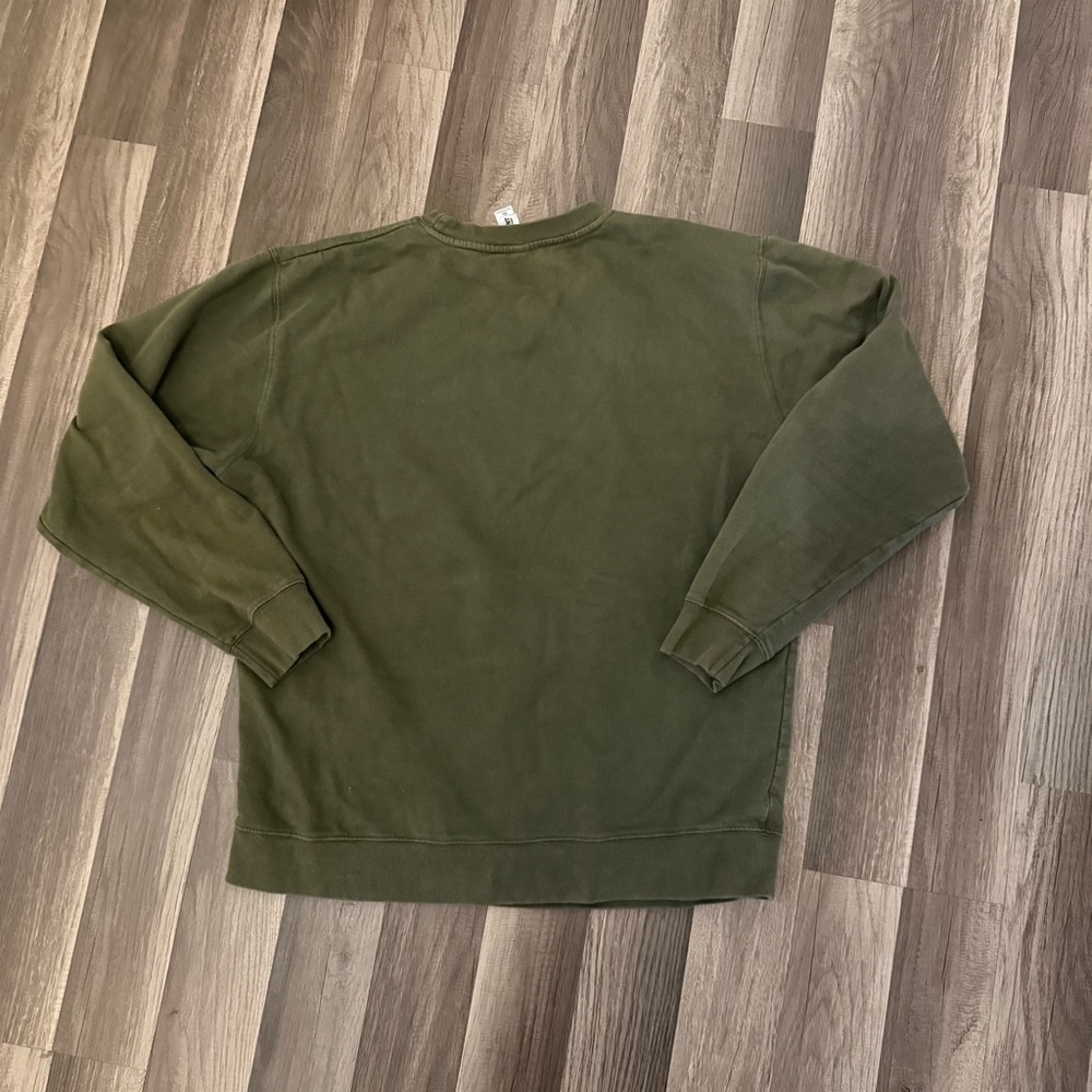 Men's Olive Crewneck Sweater by CVC - Picture 6 of 6